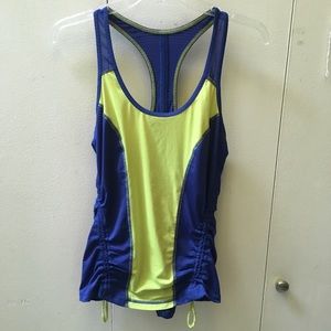 Zella Royal Blue and Lime Tank Top